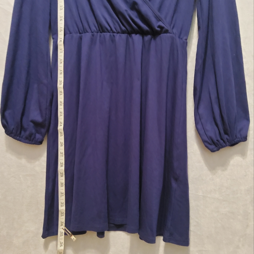 NWT. LEADINGSTAR SOLID BLUE LONG PUFF SLEEVES WITH ELASTIC CUFFS SIZE M - Picture 3 of 9